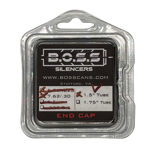 Picture of B O S S SUPPRESSORS .30 CAL END CAP FOR 1.5IN BOSS SILENCER MODELS ONLY STAINLESS END CAP VENTED BLACK EC-150-762-SS-VE-BLK EC-150-762-SS-VE-BLK