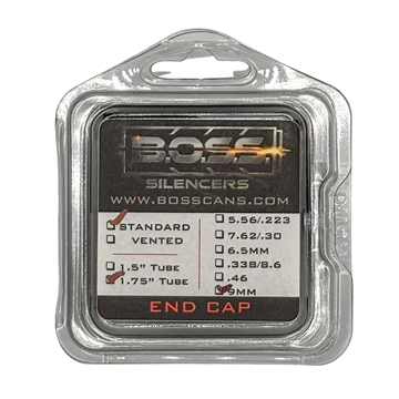 Picture of B O S S SUPPRESSORS 9MM END CAP FOR 1.75IN BOSS SILENCER MODELS ONLY STAINLESS END CAP STANDARD BLACK EC-175-9MM-SS-SE-BLK EC-175-9mm-SS-SE-BLK