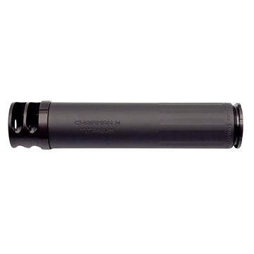 Picture of B O S S SUPPRESSORS CHAIRMAN TIK - 5/8-24 - BRAKE END CAP 7.62 COMPACT LIGHT WEIGHT DUTY RATED SILENCER TITANIUM CORE MUZZLE BREAK FOR MAXIMUM MUZZLE CONTROL REDUCED SOUND SUPPRESSION CK-15060-762-TI-58-BR-BLK CK-15060-762-TI-58-BR-BLK