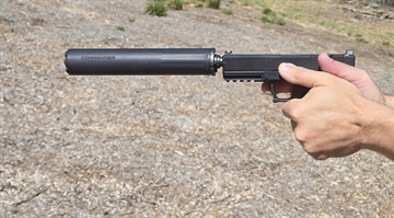 Picture of B O S S SUPPRESSORS COMMANDER 9 - 1/2X28 9MM FULL LENGTH HIGH FLOW SILENCER TITANIUM CORE TUNED FOR SUBSONIC LOADS CM-1580-9MM-TI-12-SE-BLK CM-1580-9MM-TI-12-SE-BLK