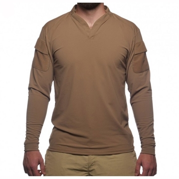 Picture of Velocity Systems BOSS RUGBY SHIRT LONG SLEEVE COYOTE BROWN MED VS-BRLS-CB-M