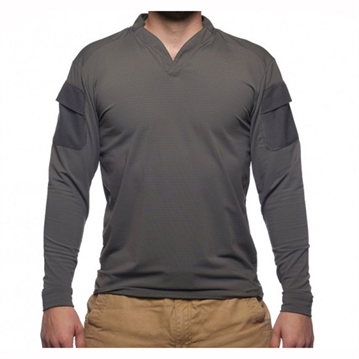 Picture of Velocity Systems BOSS RUGBY SHIRT LONG SLEEVE WOLF GREY LG VS-BRLS-WG-L