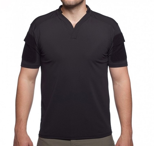 Picture of Velocity Systems BOSS RUGBY SHIRT SHORT SLEEVE BLACK LG VS-BR-BK-L