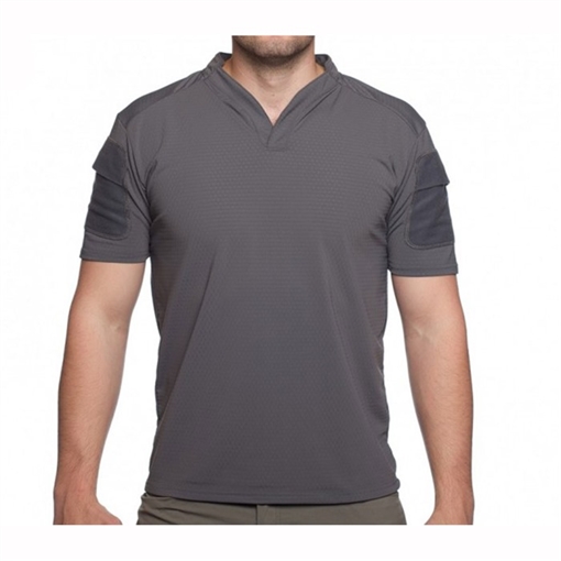 Picture of Velocity Systems BOSS RUGBY SHIRT SHORT SLEEVE WOLF GREY LG VS-BR-WG-L