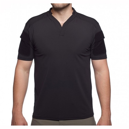 Picture of Velocity Systems BOSS RUGBY SHIRT SHORT SLEEVE BLACK MED VS-BR-BK-M
