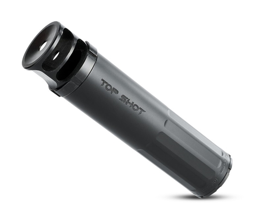 Picture of B O S S SUPPRESSORS TOP SHOT - 5/8X24 6.5/6MM COMPACT COMPETITION SILENCER IDEAL FOR PRS NITRIDED STAINLESS CORE MUZZLE BREAK FOR MAXIMUM MUZZLE CONTROL REDUCED SOUND SUPPRESSION TS-15060-65-SS-58-BR-BLK TS-15060-65-SS-58-BR-BLK