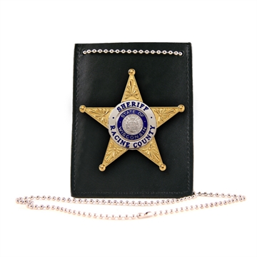 Picture of Boston Leather Neck Chain Id And Badge Holder 5845-1