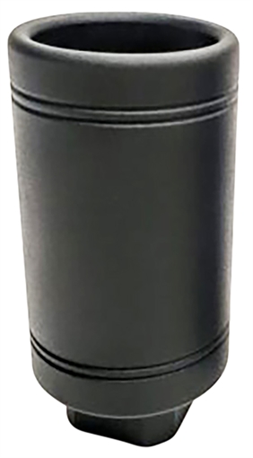 Picture of Bowden Tactical Flash Redirect Cans made of Black Hardcoat Anodized Finish Aluminum with 1/2"-28 tpi Threads & 4" OAL for AR-15 J1348326