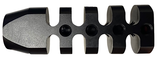 Picture of Bowden Tactical Muzzle Brake Black Nitride Finish 4140 Steel with 1/2"-28 tpi Threads & 1" Diameter for AR-15 Includes Crush Washer Medium J1348351