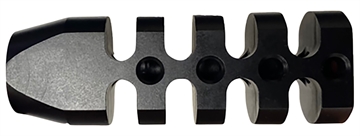 Picture of Bowden Tactical Muzzle Brake Black Nitride Finish 4140 Steel with 1/2"-28 tpi Threads & 1" Diameter for AR-15 Includes Crush Washer Medium J1348351