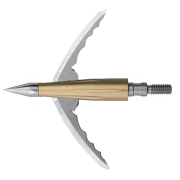 Show details for Bowmar Archery Bowmar Beast Deep 6 Mechanical Broadhead 100 gr. 2 in. 3 pk. D6-3PACK-100G-2.0IN Picture of Bowmar Archery Bowmar Beast Deep 6 Mechanical Broadhead 100 gr. 2 in. 3 pk. D6-3PACK-100G-2.0IN