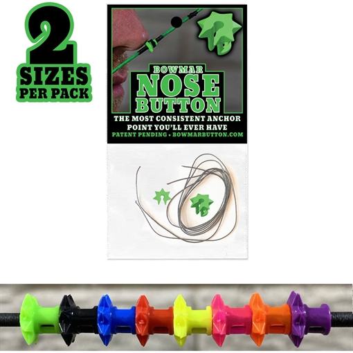 Picture of Bowmar Archery Bowmar Nose Button Green 2 pc. Small/Large NB-GREEN