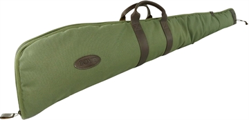Picture of Boyt Harness Canvas Rifle Case 48" Green Waxed Canvas w/ Tanned Leather Accents Quilted Flannel Lining GCRFUS48