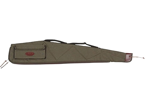 Picture of Boyt Harness Alaskan Rifle Case 48" Waxed OD Green Canvas w/ Brass Hardware & Quilted Flannel Lining for Scoped Rifles OGC98PL09