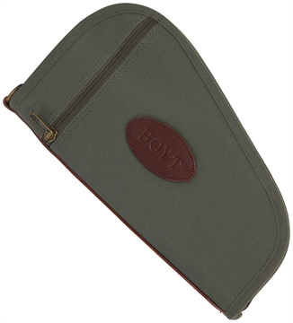 Picture of Boyt Harness Heart-Shaped Pistol Case OD Green Canvas Holds Handgun PP41OD