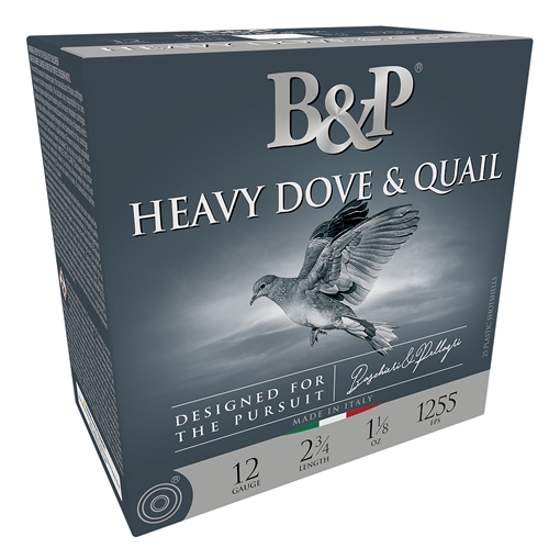 Picture of Baschieri & Pellagri B&P Dove & Quail Shotgun Loads 12 ga. 2.75 in. 1 1/8 oz. 1255 FPS 6 Shot 25 rd. 12B18D6