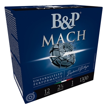 Picture of Baschieri & Pellagri B&P F2 Mach Shotgun Loads 12 ga. 2.75 in. 1 oz. 1300 FPS 7.5 Shot 25 rd. 12B1F2H7
