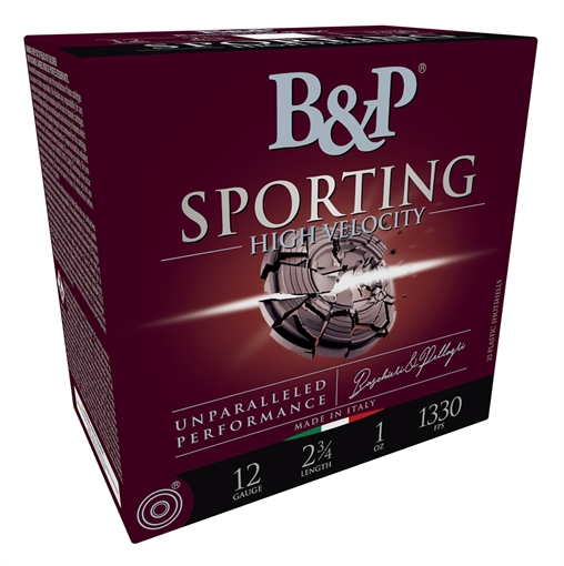 Picture of Baschieri & Pellagri B&P Sporting Clay HV Shotgun Loads 12 ga. 2.75 in. 1 oz. 1330 FPS 8 Shot 25 rd. 12B1SCH8