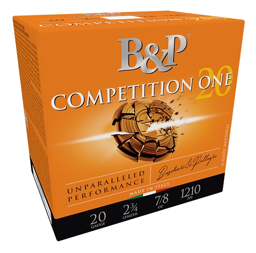 Picture of Baschieri & Pellagri B&P Competition One Shotgun Loads 20 ga. 2.75 in. 7/8 oz. 1210 FPS 8 Shot 25 rd. 20B78CP8