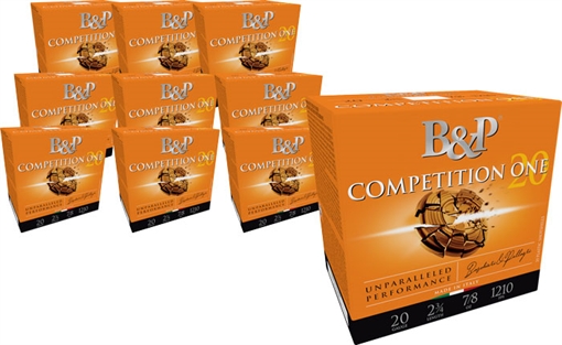 Picture of Baschieri & Pellagri Cartridge COMPETITION ONE 20 GAUGE 2-3/4'' 7/8OZ #8 SHOT 250/CASE 20B78CP8