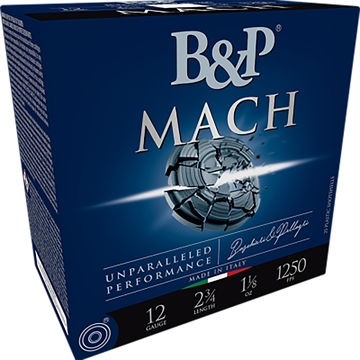 Picture of Baschieri & Pellagri B&P F2 Mach Shotgun Loads 12 ga. 2.75 in. 1 1/8 oz. 1300 FPS 8 Shot 25 rd. 12B18FH8