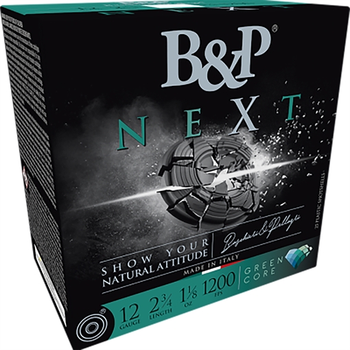 Picture of B&p Ammunition Next 12Gauge 2.75" 1 1/8oz 8Shot 25 Per Box/10 Case 12B18NX8
