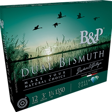Picture of B&p Ammunition Dual Bismuth 12Gauge 3" 1 1/4oz Bismuth 3/4Shot 10 Per Box/10 Case 12B4DB43