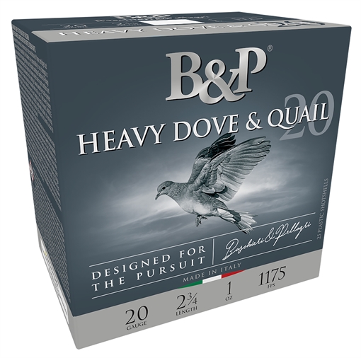 Picture of Baschieri & Pellagri B&P Dove & Quail Shotgun Loads 20 ga. 2.75 in. 1 oz. 1175 FPS 8 Shot 25 rd. 20BD8