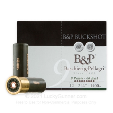 Picture of B&P BUCKSHOT AMO 12GA 2 3/4" 00 BUCK 9 PELLET 10RD (10 BOX CASE) BAPACA7C05BSA001