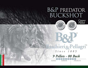 Picture of B&P PREDATOR BUCKSHOT AMO 12GA 2 3/4" 00 BUCK CPL 12 PELLET 1280FPS 10RD (10 BOX CASE) 12B12PBK