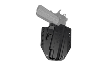 Picture of Bravo Concealment BCA, OWB Concealment Holster, 1.5" Belt Loops, Fits 1911 4.25"-5" Rail/No Rail, Full Size, Right Hand, Black, Polymer BC10-1022
