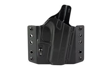 Picture of Bravo Concealment BCA, OWB Concealment Holster, 1.5" Belt Loops, Fits Glock 42, Matte Finish, Black, Polymer Construction, Right Hand BC10-1033