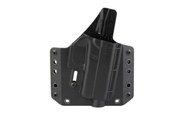 Picture of Bravo Concealment BCA, OWB Concealment Holster, 1.5" Belt Loops, Fits Glock 43/43X/43X MOS, Right Hand, Black, Polymer, Does not fit Glock 48 BC10-1028