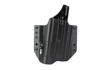Picture of Bravo Concealment BCA Light Bearing, OWB Concealment Holster, 1.5" Belt Loops, Fits S&W M&P 9/40 Full Size w/Streamlight TLR-1, Right Hand, Black, Polymer BC30-1007
