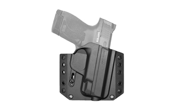 Picture of Bravo Concealment BCA, OWB Concealment Holster, 1.5" Belt Loops, Fits S&W M&P Shield 9/40, Right Hand, Black, Polymer BC10-1012