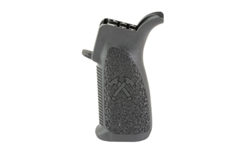 Picture of Bravo Company Mod 4 Grip, Jack Carr Crossed Tomahawks Logo, Fits AR Rifles, Black BCM-GFG-MOD-4JC-BLK