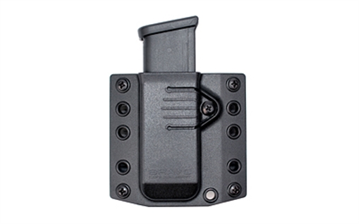 Picture of Bravo Concealment Magazine Pouch, Single, 1.5" Belt Loops, Size Medium, Fits Glock 43X, Sig P365, and Springfield Hellcat Magazines, Ambidextrous, Polymer, Black BC60-1002 BC60-1002M