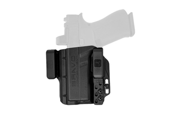 Picture of Bravo Concealment Torsion, Inside Waistband Holster, Waistband Clips, Fits Glock 43/43X/43X MOS, Matte Finish, Black, Polymer Construction, Left Hand BC20-1006