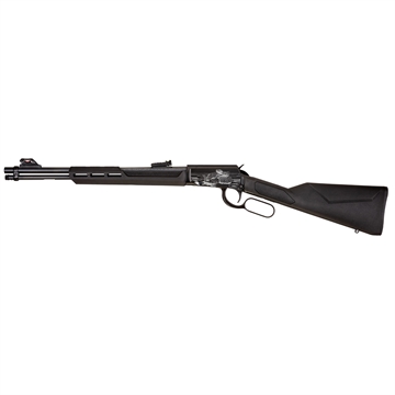 Picture of Rossi RL22, Lever Action, 22LR, 18" Barrel, Matte Finish, Black, Synthetic Stock, Adjustable Sights, Rattle Snake Engraving, 15 Rounds RL22181SY-EN12
