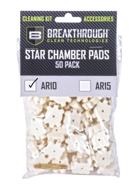 Picture of BREAKTHROUGH CLEAN TECHNOLOGIES AR-10 STAR CHAMBER PAD WITH #8-32 THREAD (MALE / MALE) ADAPTER – 50 PACK BT-AR10SCP-50PK