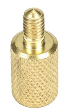 Picture of BREAKTHROUGH CLEAN TECHNOLOGIES BRASS SHOTGUN ROD ADAPTER - (MALE #8-32 THREAD WITH FEMALE 5/16-27 THREAD) BT-SRA-5/16-27
