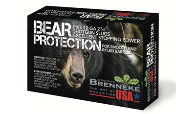 Picture of Brenneke Bear Protection 12Gauge 2.75" 1 1/4oz Slug Shot 5 Per Box/50 Case SL122BP