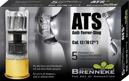 Picture of Brenneke ATS Home Defense 12Gauge 2.75" 1oz Slug Shot 5 Per Box/50 Case SL122ATS