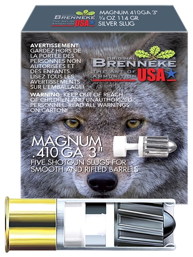 Picture of Brenneke Magnum 410Gauge 3" 1/4oz Slug Shot 5 Per Box/90 Case SL4103M