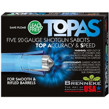 Picture of Brenneke Brenneke TOPAS Lead Free Sabot 20 ga. 2 3/4 in. 1/2 oz. 5 rd. SL-202TOPN