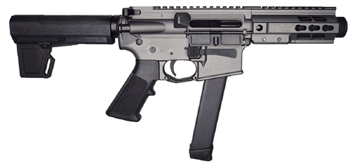 Picture of BRIGADE MFG BM-9 HGA 9MM 5.5IN BBL 5IN RAIL FORGED TUNG GREY M-2 ADJ KAK BRACE 33RD GLOCK MAG A0915531