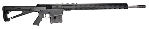 Picture of Great Lakes Firearms GL10LA7REMSSBLK AR-10 7mm Rem Mag 5+1 24", Black, 20" M-Lok Handguard Fixed Hogue OverMolded Stock, A2 Grip, Muzzle Brake GL10LA7REMSSBLK GL10LA7REMSS BLK