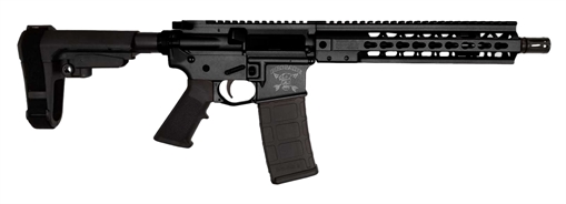 Picture of BRIGADE MFG AR HGA 5.56 10.5IN BBL 10IN RAIL FORGED BLK SBA3 BRACE 30RD A2 FLASH HIDER A5610512