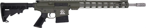 Picture of Great Lakes Firearms GL10308SSODG GLFA 308 Win 10+1 18" Stainless Threaded Barrel, OD Green Cerakote Picatinny Rail Aluminum Receiver, 6 Position Mil-Spec Black Synthetic Stock, Mil-spec Polymer Grip GL10308SSODG GL10308SS ODG