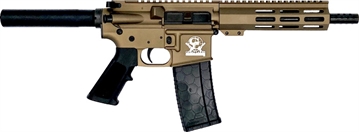 Picture of Great Lakes AR-15 Pistol .223 Wylde 30rd Magazine 7.5" Nitride Barrel Bronze Finish GL15223P BRZ